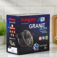 Кастрюля Granit ultra, 3 л, d=22 см, h=12.5 см, антипригарное покрытие