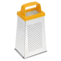 Тёрка Доляна, 4 грани, 11&times;8,5&times;22 см, ручка пластик, цвет МИКС