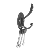 Крючок мебельный CAPPIO LOVE, двухрожковый, черный Крючок мебельный CAPPIO LOVE, двухрожковый, черный