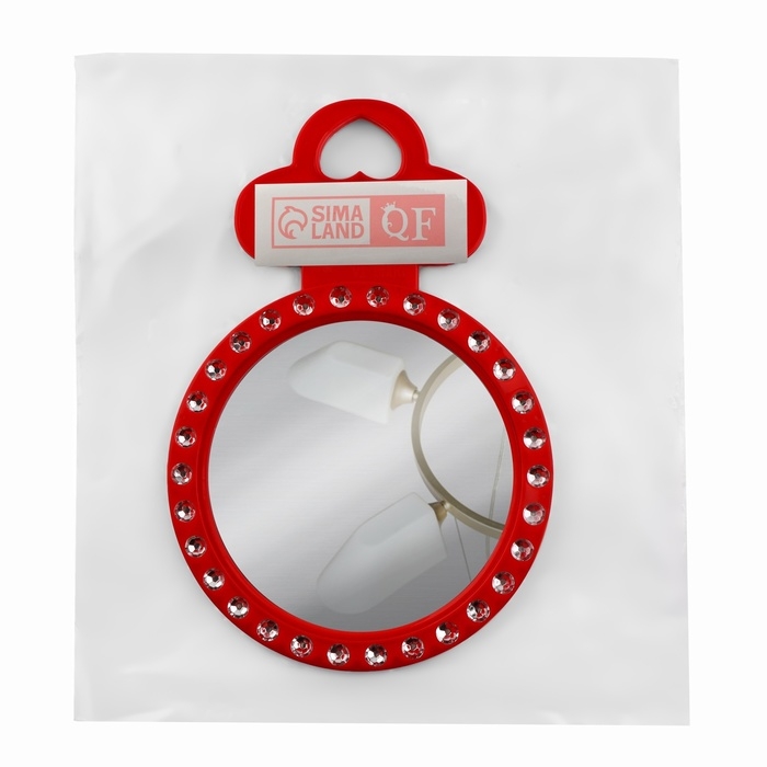 Зеркало настольное - подвесное &laquo;Круг&raquo;, с рамкой под фотографию, d зеркальной поверхности 12 см, фасовка 10 шт, цвет МИКС