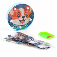 Ночник своими руками. Алмазная мозаика для детей с полным заполнением на ночнике &laquo;Корги&raquo;, 15 х 15 см