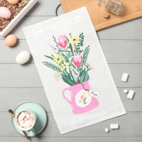 Полотенце кухонные Доляна "Красота во всем" 28х46 см, рогожка, 100% хл, 160г/м2 Полотенце кухонные Доляна "Красота во всем" 28х46 см, рогожка, 100% хл, 160г/м2