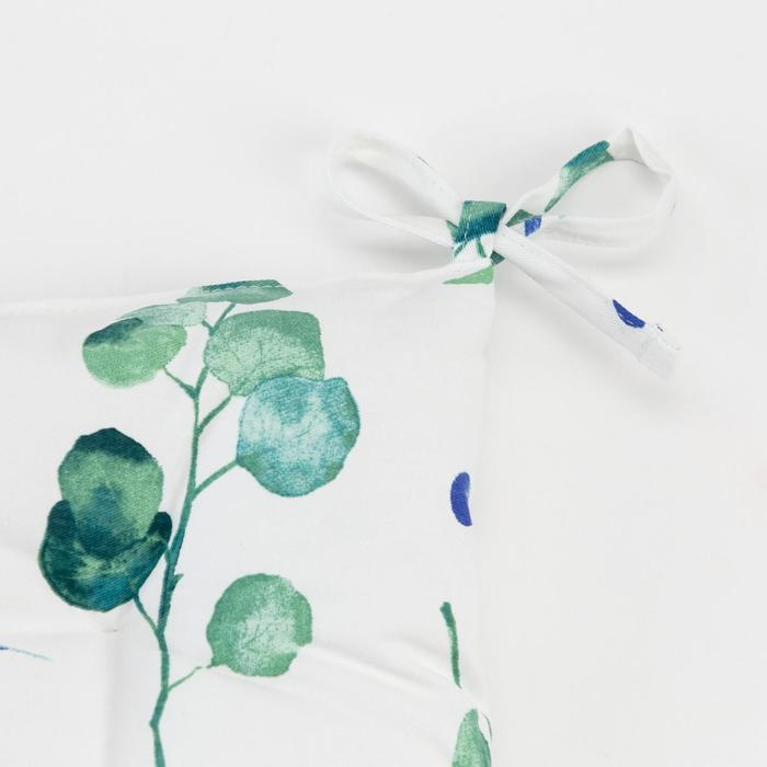 Сидушка на стул Сидушка на стул "Этель" Eucalyptus 42х42см, 100% хлопок, саржа 190 г/м2