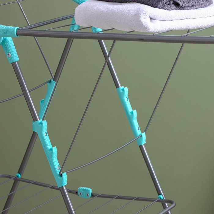 Сушилка для белья двухуровневая, 21 м, цвет серебряный