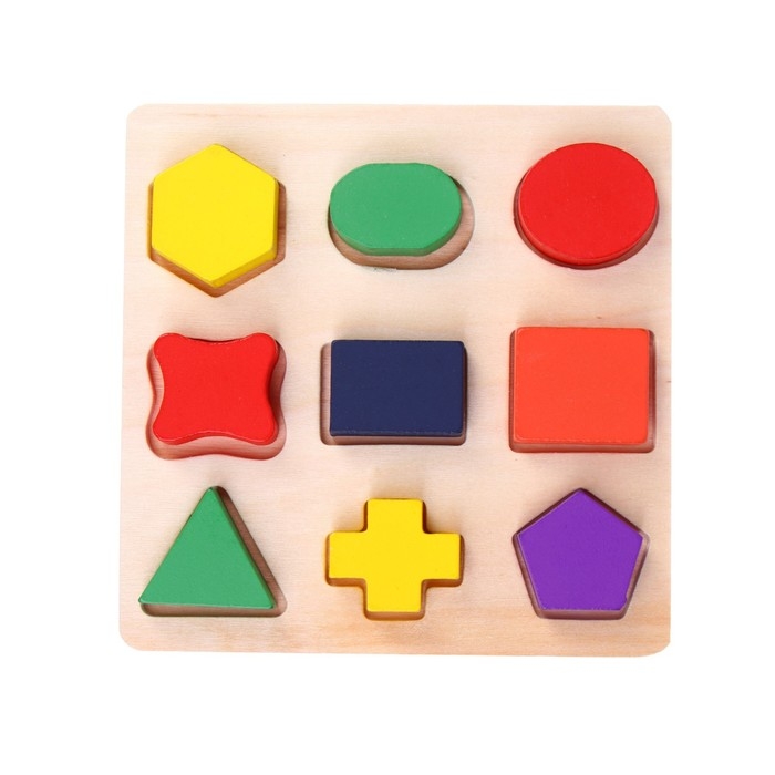 Головоломка &laquo;Изучаем цвета и фигуры&raquo;, 9 объёмных фигур, МИКС