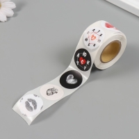 Наклейка бумага "Любовь" d=2,5 см 252 шт в рулоне