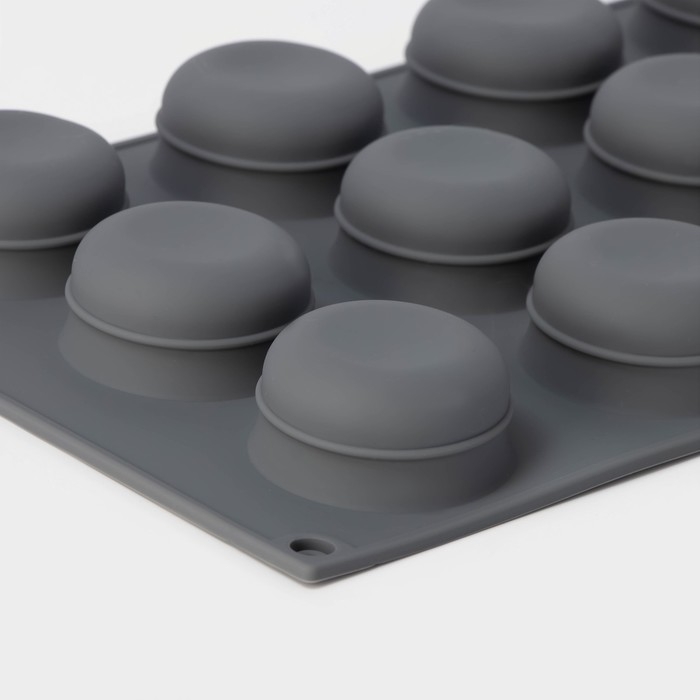 Форма для выпечки и муссовых десертов KONFINETTA «Паутина», силикон, 29,5×17,5×2,5 см, 12 ячеек (4,2×2,5 см), цвет серый Форма для выпечки и муссовых десертов KONFINETTA «Паутина», силикон, 29,5×17,5×2,5 см, 12 ячеек (4,2×2,5 см), цвет серый