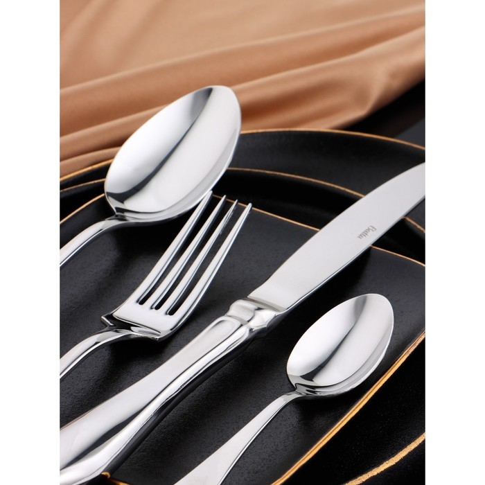 Набор столовых приборов «Уиттон», 4 предмета, цвет серебряный Набор столовых приборов «Уиттон», 4 предмета, цвет серебряный