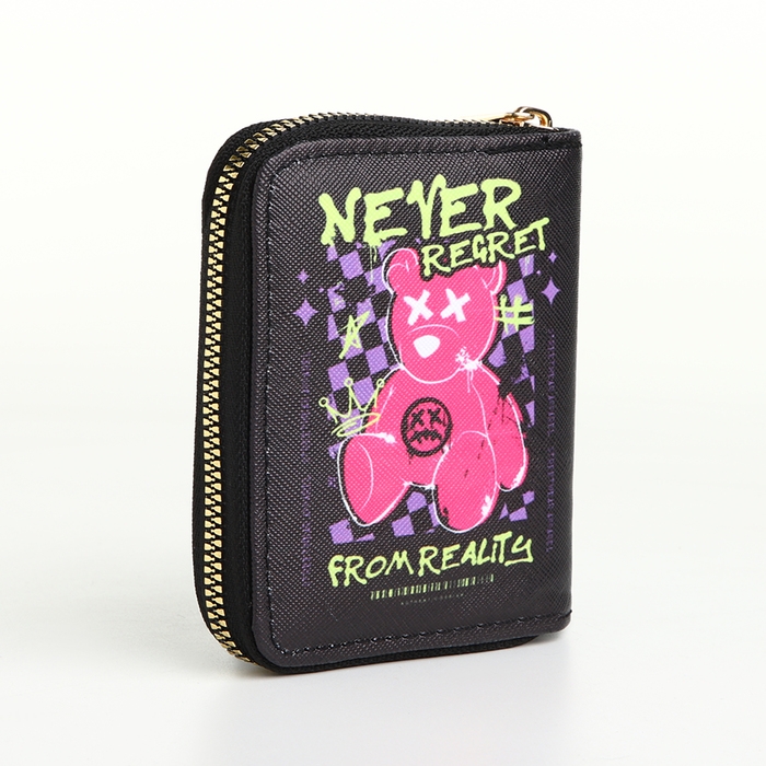 Кошелёк на молнии, цвет чёрный Кошелёк на молнии, цвет чёрный