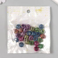 Бусины для творчества пластик "Неоновые полоски на чёрном" набор 20 гр 1,1х1,1х1 см Бусины для творчества пластик "Неоновые полоски на чёрном" набор 20 гр 1,1х1,1х1 см