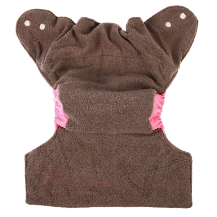 Многоразовый подгузник, 3-15 кг, угольно-бамбуковая ткань, цвет розовый, Крошка Я Многоразовый подгузник, 3-15 кг, угольно-бамбуковая ткань, цвет розовый, Крошка Я