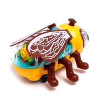 Пчела &laquo;Шестерёнки&raquo;, свет и звук, работает от батареек, цвет жёлтый