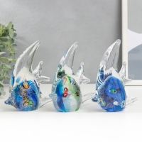 Сувенир стекло "Рыбка многоцветная" под муранское стекло МИКС 3х11х10 см Сувенир стекло "Рыбка многоцветная" под муранское стекло МИКС 3х11х10 см