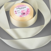 Лента атласная, 40 мм &times; 23 &plusmn; 1 м, цвет кремовый №64