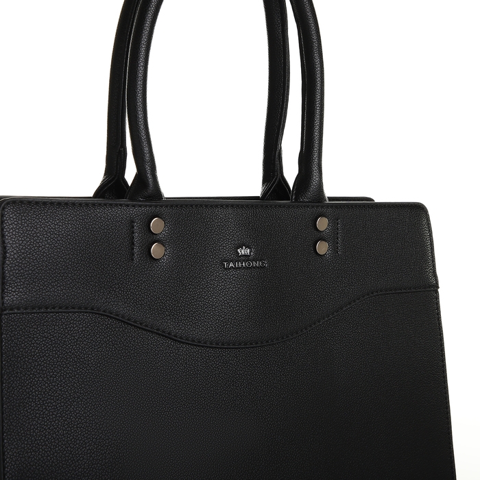 Сумка женская тоут, на молнии, цвет чёрный