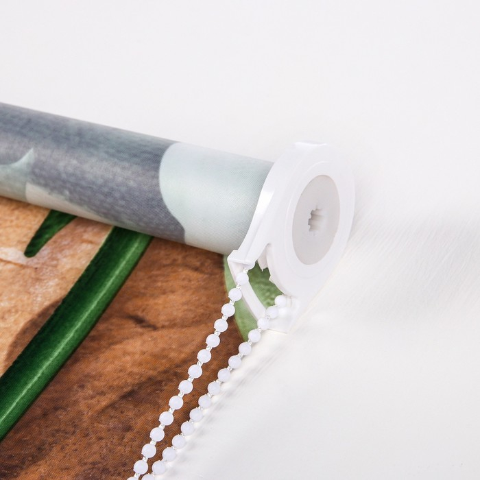 Штора рулонная &laquo;Тюльпаны белые&raquo;, 90&times;200 см (с учётом креплений 3,5 см)