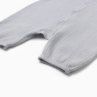 Комбинезон Крошка Я Муслин,р. 74-80, серо-голубой