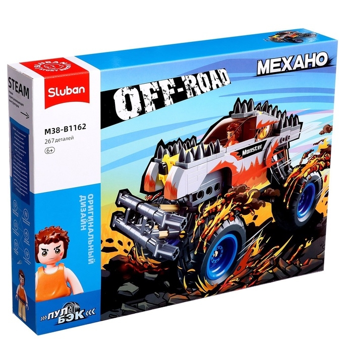 Конструктор внедорожник &laquo;Бигфут&raquo; Sluban Механо, инерционный, 267 деталей, 6+