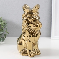 Сувенир керамика "Лев в короне" золото 17х12х26 см Сувенир керамика "Лев в короне" золото 17х12х26 см