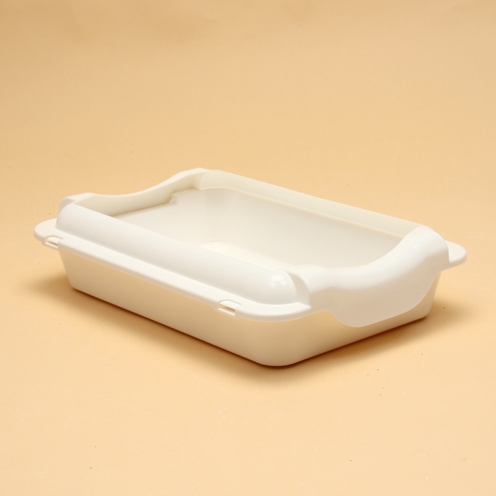 Туалет средний с бортом 36 х 26 х 9 см, белый (борт в цвет лотка) Туалет средний с бортом 36 х 26 х 9 см, белый (борт в цвет лотка)