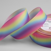 Лента репсовая &laquo;Волны&raquo;, 25 мм, 18 &plusmn; 1 м, разноцветная