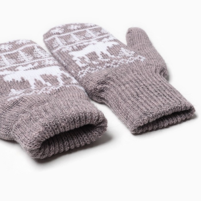 Варежки женские, цвет пурпурный, размер 18 Варежки женские, цвет пурпурный, размер 18