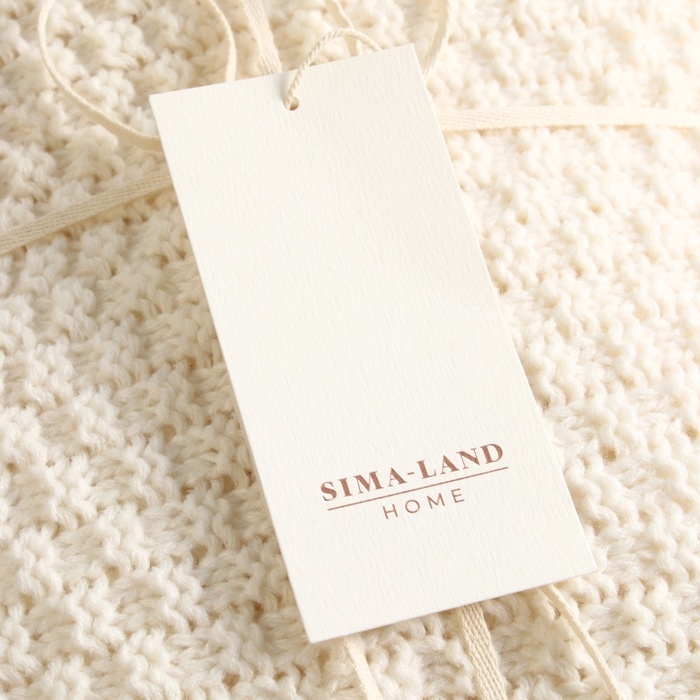 Плед SL Home Milk 130*170 см, цв.белый, 100% акрил