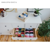 Органайзер для хранения белья Доляна &laquo;Европа&raquo;, 12 ячеек, 27&times;20&times;10 см, цвет бежевый