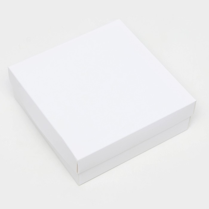 Коробка подарочная складная, упаковка, крышка-дно, белая, 15 х 15 х 5 см