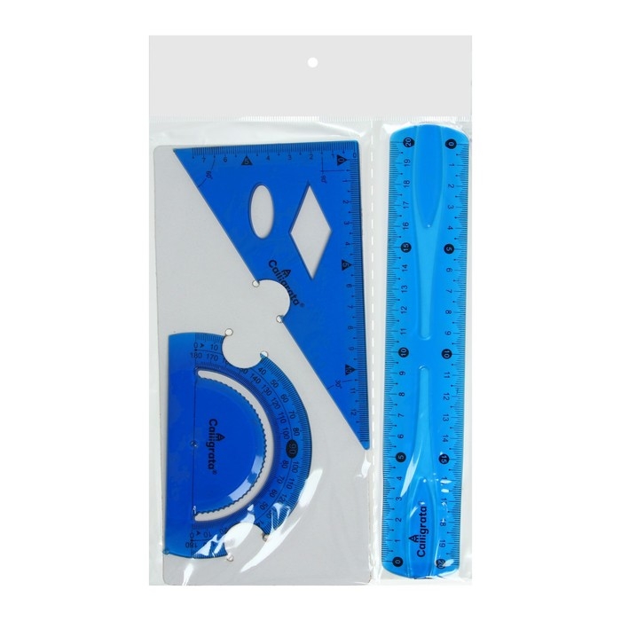 Набор геометрический, силиконовый, гибкий: линейка 20 см, угольник, транспортир, МИКС Набор геометрический, силиконовый, гибкий: линейка 20 см, угольник, транспортир, МИКС