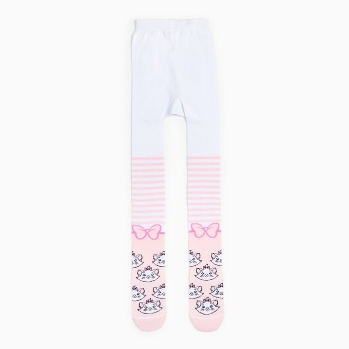 Колготки детские &laquo;Мари&raquo;, Коты аристократы, рост 92-98 см, цвет белый/розовый