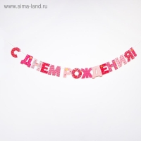 Гирлянда &laquo;С днём рождения!&raquo;, принцессы, бумажная