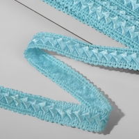 Тесьма декоративная &laquo;Самоса&raquo;, 18 мм, 9,1 &plusmn; 0,5 м, цвет небесно-голубой