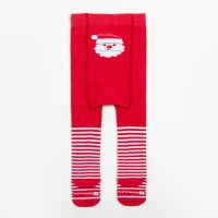 Новый год.Колготки Крошка Я "Дед Мороз", красный, рост 62-68 см