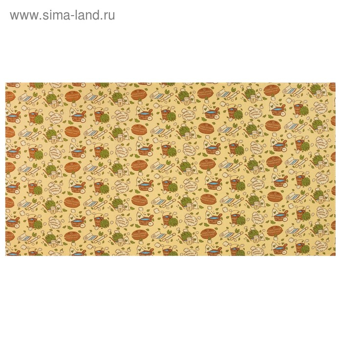 Полотенце для бани Полотенце для бани "С легким паром" 80х 150 см, хлопок вафельное полотно