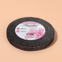 Лента парчовая, 10 мм, 23 &plusmn; 1 м, цвет чёрный №029