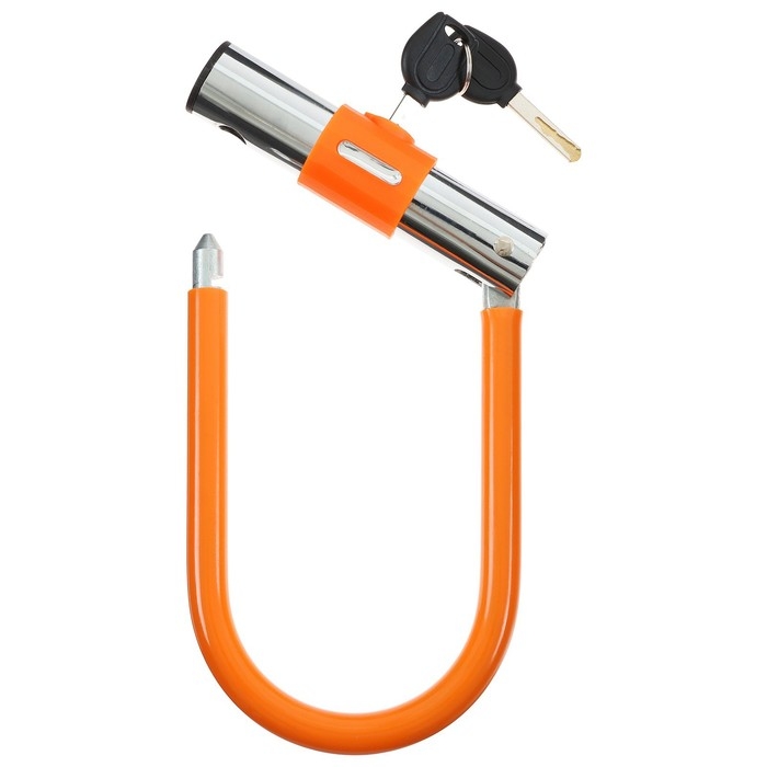 Замок для велосипеда Dream Bike, U-образный, 130x195 мм, цвет оранжевый Замок для велосипеда Dream Bike, U-образный, 130x195 мм, цвет оранжевый