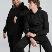 Толстовка на молнии с капюшоном Siverga Heavy 2.0, черная, размер 5XL Толстовка на молнии с капюшоном Siverga Heavy 2.0, черная, размер 5XL