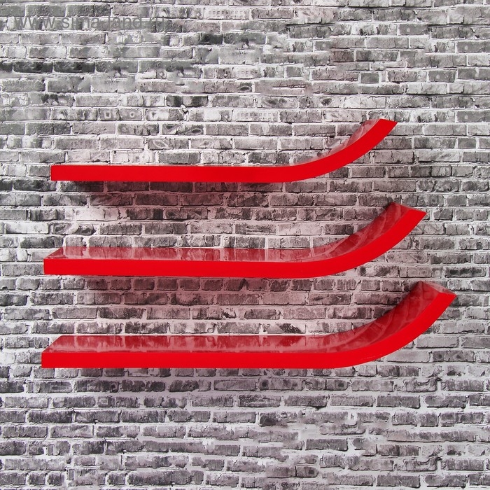 Набор настенных полок Набор настенных полок "Лыжи" красные 60*15см, толщина 3см