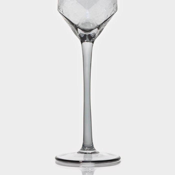 Набор бокалов для шампанского стеклянный Magistro «Дарио», 180 мл, 7×27,5 см, 6 шт, цвет графит Набор бокалов для шампанского стеклянный Magistro «Дарио», 180 мл, 7×27,5 см, 6 шт, цвет графит