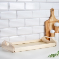 Поднос деревянный "Дачный", МАССИВ, 25&times;45&times;6,5 см