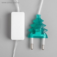 Гирлянда &laquo;Нить&raquo; 5 м с насадками &laquo;Мишки&raquo;, IP20, прозрачная нить, 20 LED, свечение мульти (RG/RB), мигание, 220 В