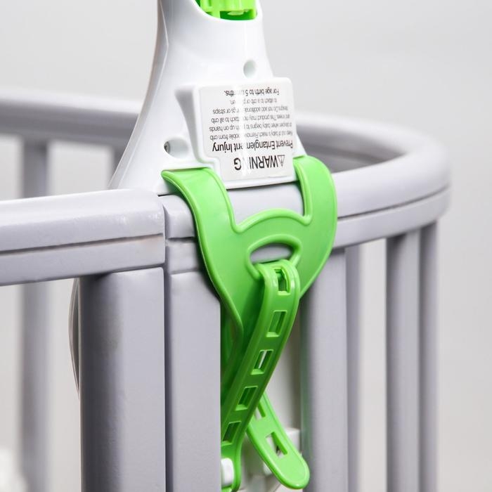 Мобиль музыкальный на кроватку &laquo;Тропический лес. Совушка&raquo;, 3 игр., на батарейках, съемный муз.блок