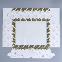 Коробка складная на 12 капкейков с окном &laquo;С Новым годом!&raquo; 32,8 х 25,6 х 10 см, Новый год