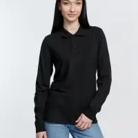 Рубашка поло с длинным рукавом Prime LSL, черная, размер M