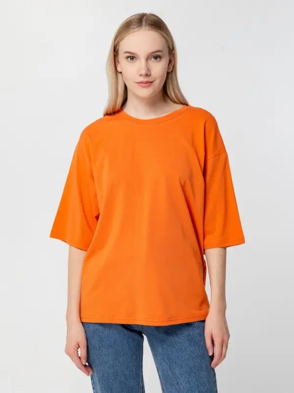 Футболка унисекс оверсайз Street Vibes, оранжевая, размер XS/S