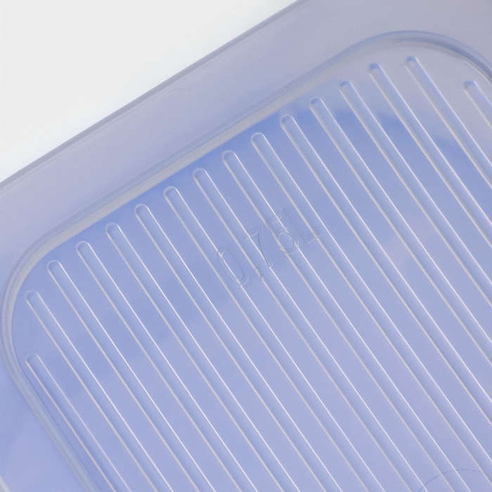 Контейнер для продуктов с паровыпуском, 750 мл, 16&times;11&times;7 см, прямоугольный, цвет микс