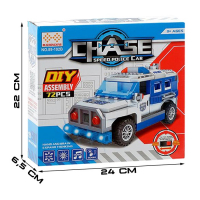 Конструктор блочный «Полицейский джип», световые и звуковые эффекты, ездит, 72 детали Конструктор блочный «Полицейский джип», световые и звуковые эффекты, ездит, 72 детали