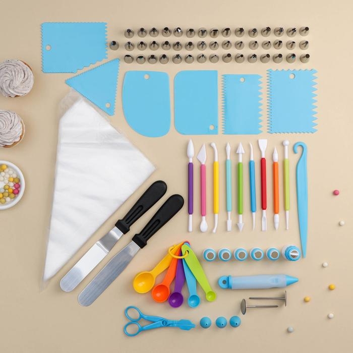 Набор кондитерский, 78 предметов, цвет МИКС Набор кондитерский, 78 предметов, цвет МИКС