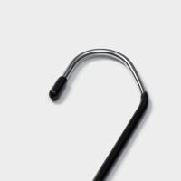 Плечики - вешалки для брюк и юбок антискользящие, одноуровневые, 14,5&times;35 см, 5 шт, цвет чёрный